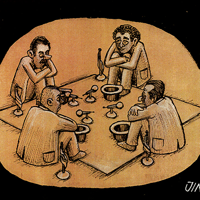 مجموعه ای از آثار تصویر سازی و کاریکاتورهای سعید بهداد