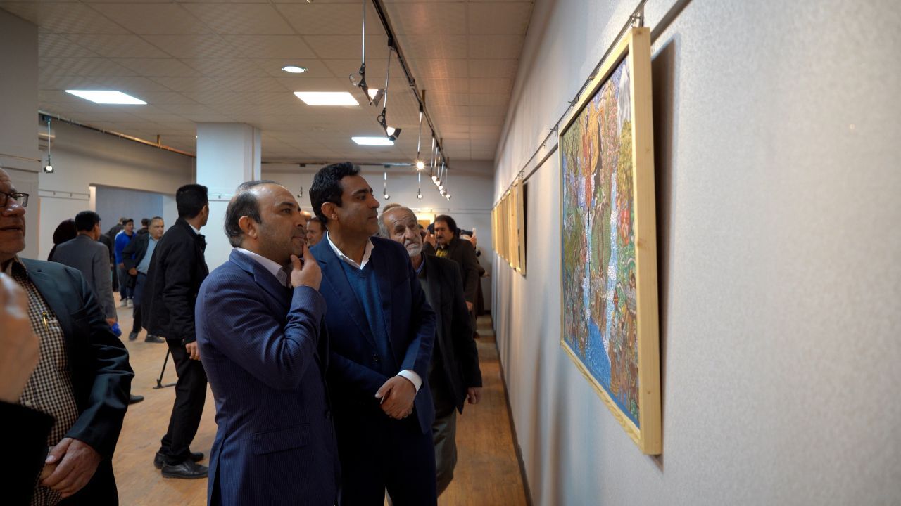 آیین افتتاحیه نمایشگاه «چند پرده از شاهنامه» در نگارخانه باران برگزار شد